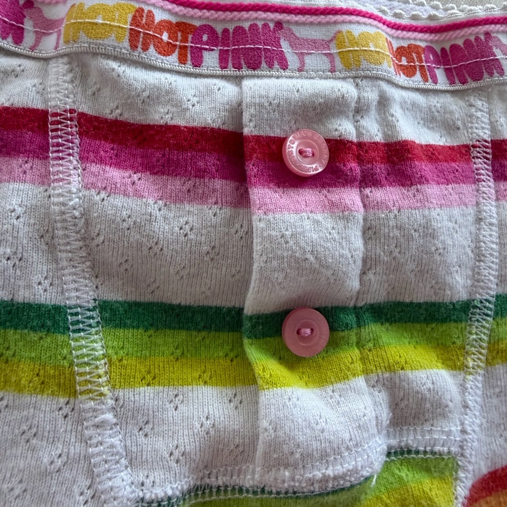 VTG Y2K Victoria Secret PINK 🌈 Rainbow Stripe Cheeky Boy Shorts Sleep Boxer XS - Picture 3 of 5